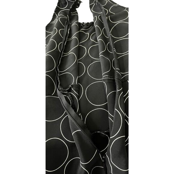 NY & CO MIDI COCKTAIL/PARTY DRESS, WOMENS, 10, BLACK & WHITE CIRCULAR PATTERN - Picture 8 of 11